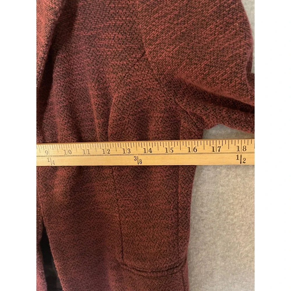 Skies Are Blue‎ Burgundy Blazer Jacket Womens Size S Open Front Business Casual